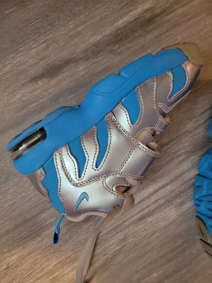 Nike Air Zoom Turf Barry Sanders Turf Signature Shoe Rare Blue sliver lions 11c - Picture 2 of 10